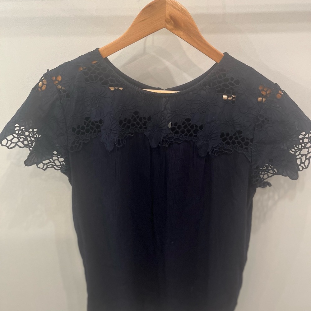 Ann Taylor Navy Lace Women's Top